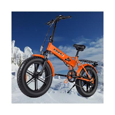 China XINHU luxury folding tire fat e bike 48v step by 20 inch electric fat e bik snow mountain ebike 500w electric bicycle for sale