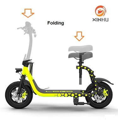 China XINHU Unisex Electric Scooters Folding Mobility Scooter Adult 12inch 350w Electric Escooter Factory e Scooter 36V Lithium Battery for sale