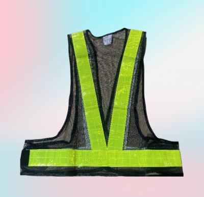 China 100% Polyester Fiber reflective stripe vest(mesh) Common white white reflective film for sale