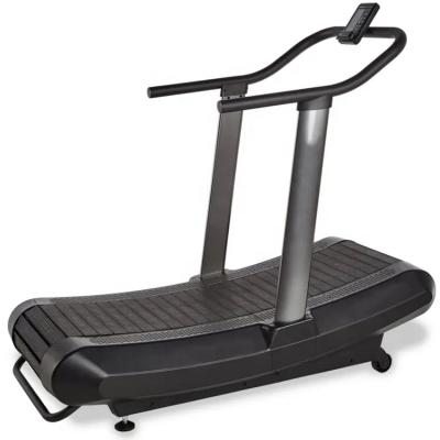 China Commercial Manual Fitness Self-Generating Curved Treadmill Non Motorized for sale