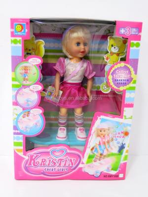 China Toy Electrical DOLL DANCE MUSIC Battery Operated SCOOTER, Mix of 2 Fabrics for sale