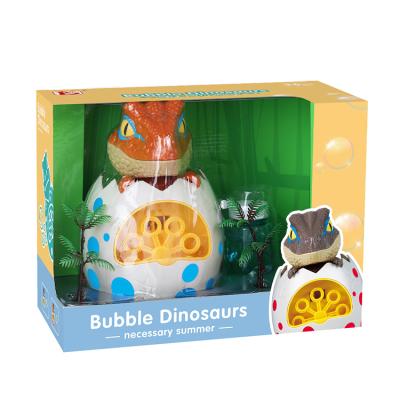 China Bubble Blower Dinosaur Bubble Machine Toy for Kids Summer Play Set for sale