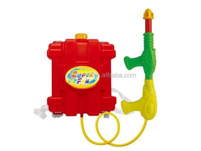 China Plastic Fireman Backpack Water Blaster Toy Gun Shooter Toddler Outdoor Games for sale