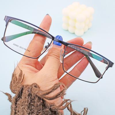 China Protect New Arrive Half Rim Eyewear For Men Spectacles Rectangular Blue Light Glass Business Frames Eye Glasses Men Anti for sale