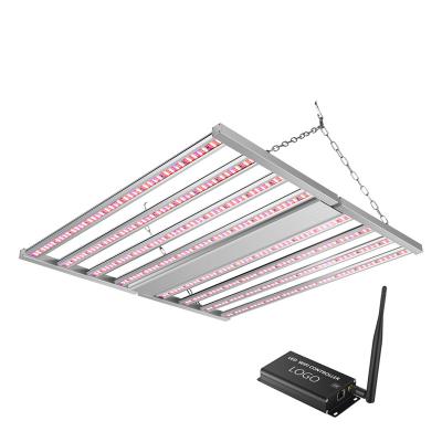 China Wifi Dimming Button or Controller LUMILEDS LED Dimming Bar Strips Full PPFD 2.91 Umol/J High Spectrum 660nm IR Hydroponic wifi LED Grow Light Fixture for sale