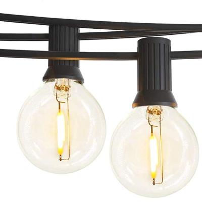 China Outdoor G40 String Light String Lights with G40 LED Glass Warm Glow Dimmable Waterproof Globe Bulbs 1W 2700K for Indoor/Outdoor Hanging Lights for sale