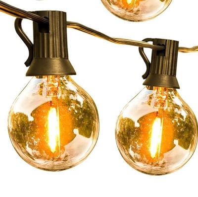 China Outdoor Decor Outdoor String Lights Waterproof Dimmable LED String Lights with S14 Edison Plastic Bulbs Shatterproof Vintage Lights the Yard for sale