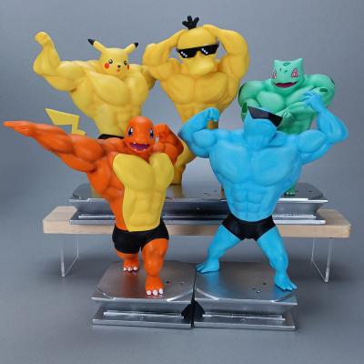 China Action Number Pokeomn Pikcahu Bulbasaur Charmander Squirtle Anime Collectible Toy Children's Gift High Quality Fitness Cartoon Muscles for sale