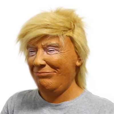 China Made of Realistic Latex Material Halloween Party Decoration American Donald Trump Celebrity President Latex Party Mask for sale