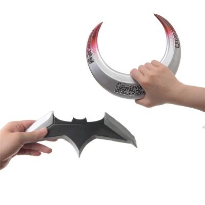 China Made of Halloween Party Masquerade PU Material Batarang Crescent Dart Weapons Latex Superhero Batman Moonlight Knight Cosplay for sale