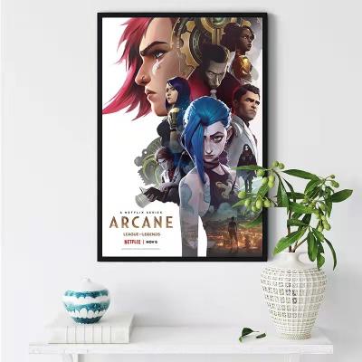 China Art Cloth LOL Arcane Hanging Painting League of Legends Contemporary Decorative Wallpaper Poster for sale