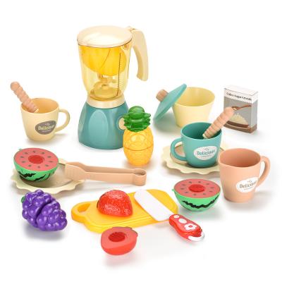 China Plastic Kids Play Kitchen Toy Set Pretend House Toys Juicing Kids Fruit Juice Tooling Mini Applicancing Toys For Kids for sale