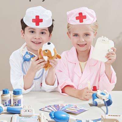 China Doctors Suitcase Hospital Role Play Educational Doctor Tool Kit Play Set Toys Medical Kit Pretend Baby Nurse Tools pp for sale