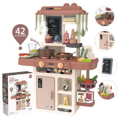 China Preschool Children Play Set Children 63cm Simulation Kitchen Tabletop Cooking Toys Pretend Play Set for sale