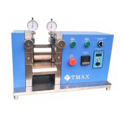 China Battery Equipments 100mm Wide Electrode Machine Heating Roll Roll Press Calendering Machine For Lithium Ion Battery Electrode for sale