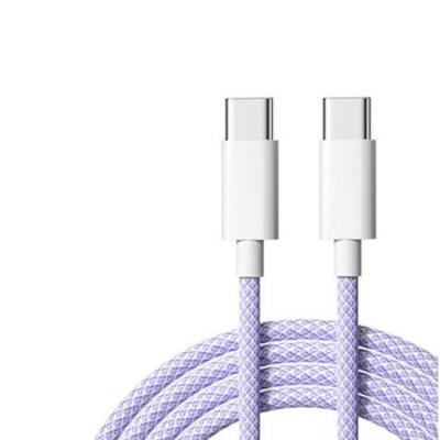 China Wholesale New 60W Cotton Material Mobile Phone Braided USB C PD Type C Cable For Mobile Phone for sale