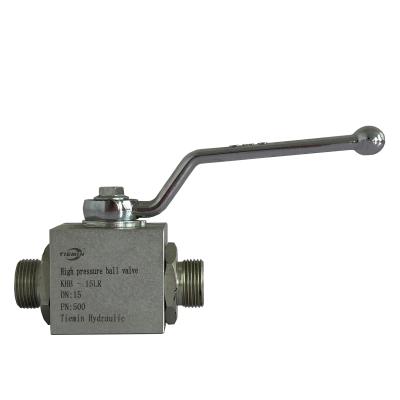 China Convenient Operation Tiemin Hydraulic Ball Valve KHB-15LR DN: 15 PN: 500 White Galvanized Carbon Steel High Pressure for sale