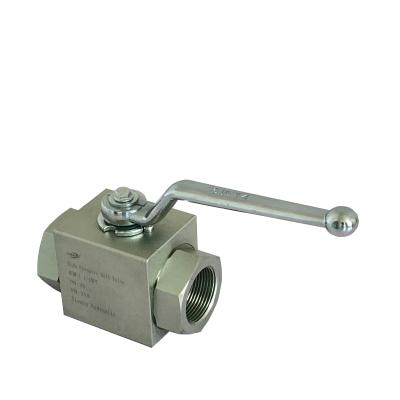 China Convenient Operation Tiemin Hydraulic Ball Valve KHM-1 1/4NPT DN: 32 PN: 315 White Galvanized Carbon Steel High Pressure for sale