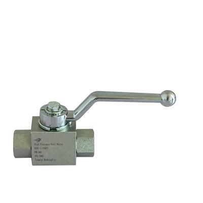 China Convenient Operation Tiemin Hydraulic Ball Valve KHB-1/4NPT DN: 06 PN: 500 White Galvanized Carbon Steel High Pressure for sale