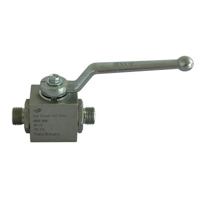 China Convenient Operation Tiemin Hydraulic Ball Valve KHB3K-30SR DN: 25 PN: 315 White Galvanized Carbon Steel High Pressure for sale