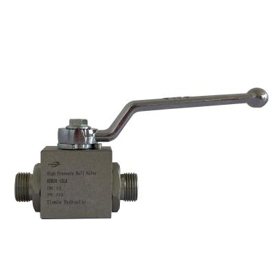 China Convenient Operation Tiemin Hydraulic Ball Valve KHB3K-15LR DN: 15 PN: 315 White Galvanized Carbon Steel High Pressure for sale