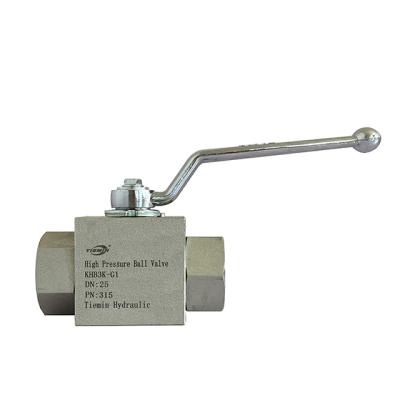 China Convenient Operation Tiemin Hydraulic Ball Valve KHB3K-G1 DN: 25 PN: 315 White Galvanized Carbon Steel High Pressure for sale