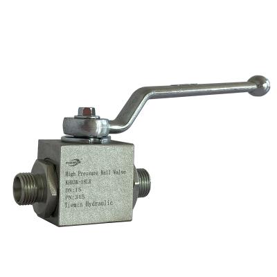 China Convenient Operation Tiemin Hydraulic Ball Valve KHB3K-18LR DN: 15 PN: 315 White Galvanized Carbon Steel High Pressure for sale