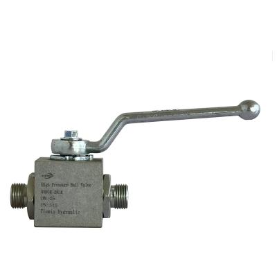 China Convenient Operation Tiemin Hydraulic Ball Valve KHB3K-28LR DN: 25 PN: 315 White Galvanized Carbon Steel High Pressure for sale