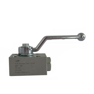 China Convenient Operation Tiemin Hydraulic Ball Valve KHP-06 DN: 06 PN: 500 White Galvanized Carbon Steel High Pressure for sale