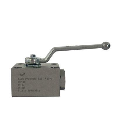 China Convenient Operation Tiemin Hydraulic Ball Valve KHP-10 DN: 10 PN: 315 White Galvanized Carbon Steel High Pressure for sale