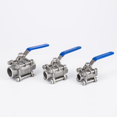 China Convenient Operation Wholesale Price Ball Valve Three Piece Stainless Steel Ball Valve High Pressure for sale