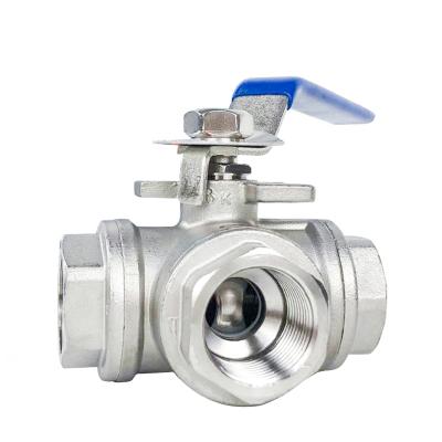 China Convenient Operation The Wholesale Price Three Piece Ball Valve Stainless Steel Three Way Ball Valve for sale