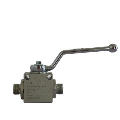 China Convenient Operation Tiemin Hydraulic Ball Valve VH3V-15LR DN: 15 PN: 500 White Galvanized Carbon Steel High Pressure for sale