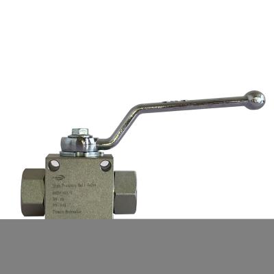 China Convenient Operation Tiemin Hydraulic Ball Valve VH2V-G3/8 DN: 10 PN: 500 White Galvanized Carbon Steel High Pressure for sale