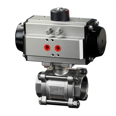 China General Pneumatic Valve Q611F Series Three Piece Pneumatic Ball Valve for sale