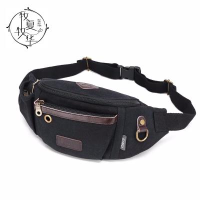 China Outdoor Running Pack Men's Mobile Phone Water Proof Fanny Pack Men's Intimate Canvas Large Capacity Single Shoulder Wear-Resistant Cross - Body for sale