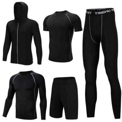 China Wholesale Antibacterial No MOQ 5 - Piece Set Gym And Fitness Wear Routine Wear Men for sale