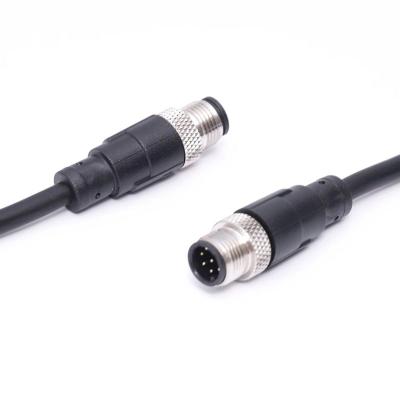 China Home appliance hot sale power cable computer spiral power cord m12 connector 5 pin power cord for sale