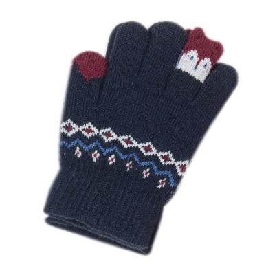 China U9744 Skin-friendly And Comfortable Knit Gloves Knitting Five Fingers Cartoon Child Glove SHENGQI Cartoons Smudge Mittens for sale