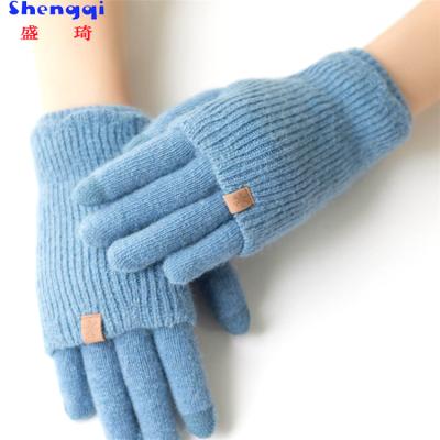 China lady skin-friendly and comfortable fashion skin-friendly mittens knitting five fingers casual mitten, 12pcs/big opp bag for sale