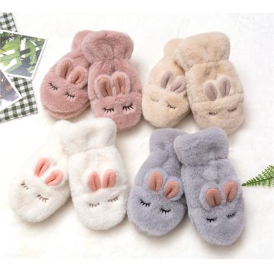 China SHENGQI Custom Mittens Baby Kids Rabbit Animal Fur Warm And Comfortable Newborn Mitten Warm And Comfortable Children Winter Glove Skin-friendly And Comfortable for sale