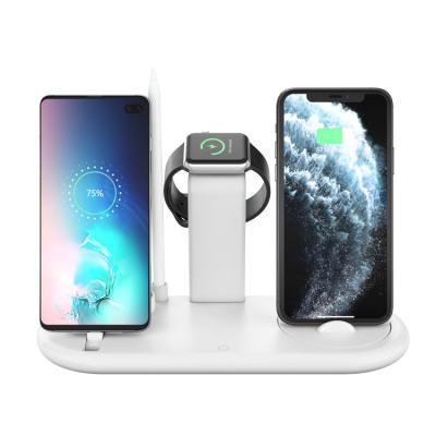 China TIMESS Mobile Phone 7 in 1 Wireless Charger, Inductive Charging Dock Holder, for Watch 5/4/3/2/1 Headphone Earphones for sale