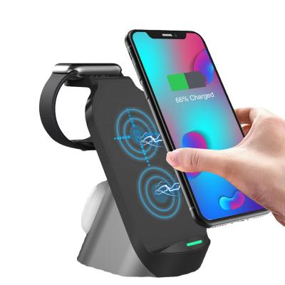 China QC3.0 Timess for iPhone 12 11 pro XS Max 4 in 1 Wireless Fast Charger Stand Charging Station for Android Cellphone for sale