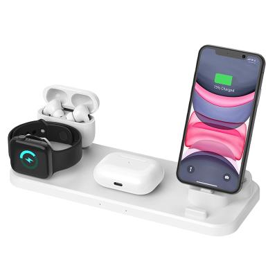 China MOBILE PHONE Timess 7 in 1 Wireless Charger Station Portable Qi Dock Fast Charging Stand for Android Cellphones watchearphones for sale