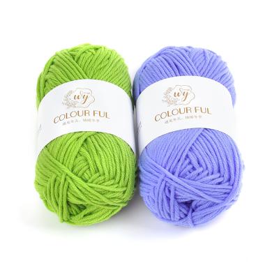 China Chunky Crochet Knitting Milk Cotton Anti-Static Multi Macrame Yarn Soft Color Embroidery Yarn Mixed Fancy Acrylic Yarn for sale