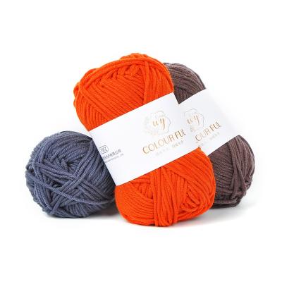 China Cotton Blend Soft Acrylic Yarn 2021 Hot Sale Various Colors Anti-static 3Ply 4Ply 5Ply 50g for Weaving and Knitting for sale