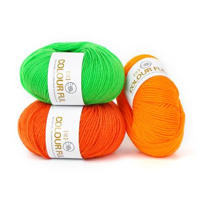 China Anti-pilling 100 Multi Soft Acrylic Brazilian Hair Wool Yarn Baby 28/2 Solid Color Yarn Acrylic Knitting Yarn for sale