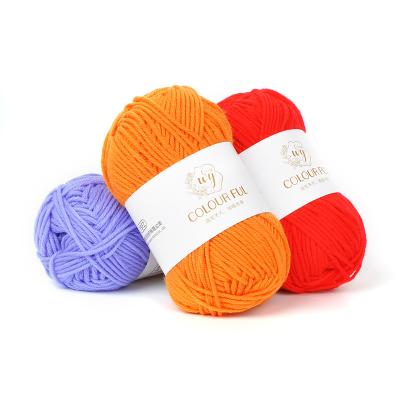 China Sustainable Production Line Chunky Pure 100% Milk Cotton Yarn Staple Long Import Weight Baby Silk Cotton Worsted Yarn For Crocheting for sale