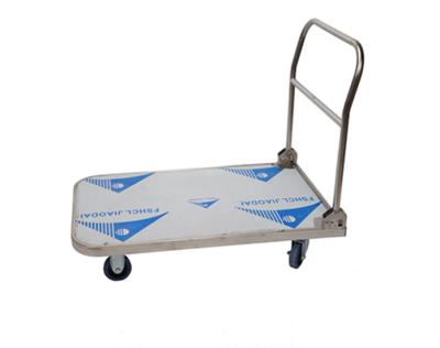 China Tools Industry Cart Hand Truck Heavy Duty Four Wheels Folding Stainless Steel 201 Body 3 Types ArmrestsPlatform Folding Carts for sale