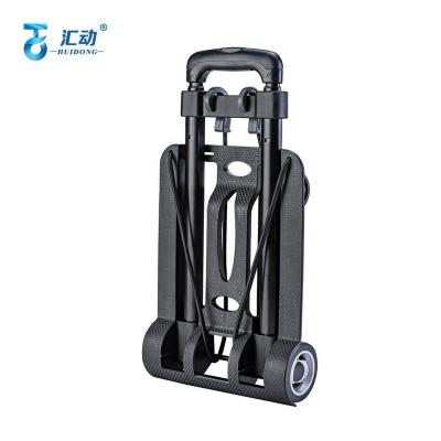 China Mini Compact Durable Steel Telescopic Portable Lightweight Folding Luggage Hand Trolley Cart Retractable Shopping Truck For Promotion for sale